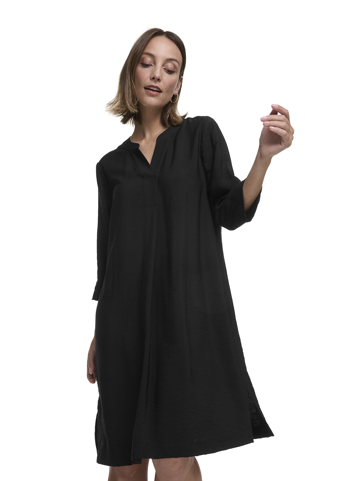 Split Mandarin Tunic Dress
