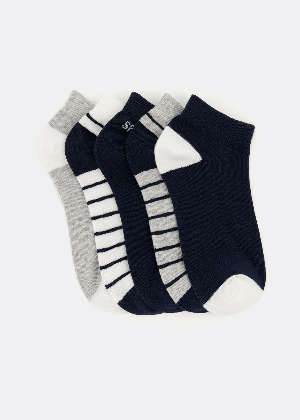 Sports Crew Cropped Cotton Rich Socks 5 Pack