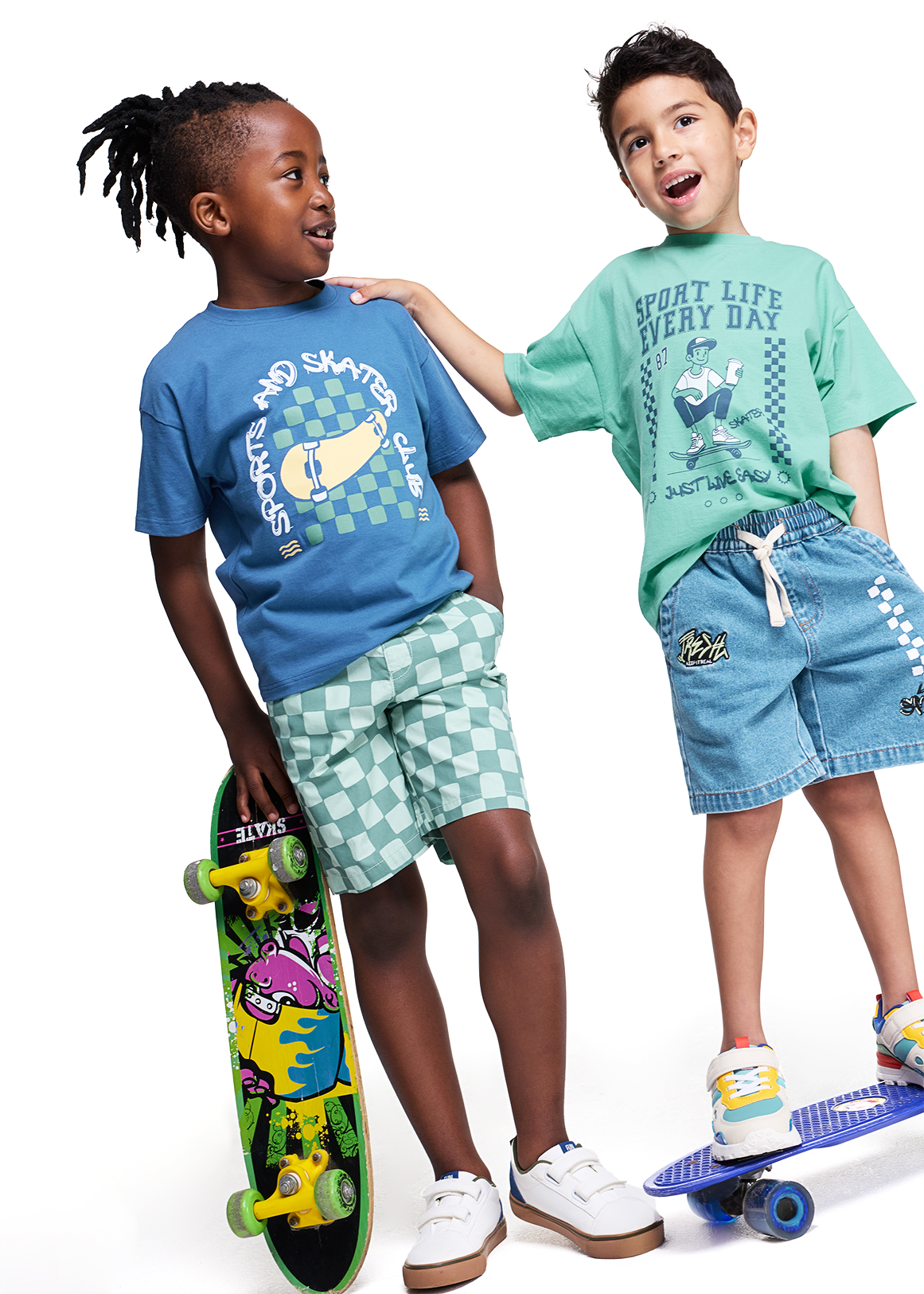Sports & Skater Club Cotton T-shirts 2 Pack