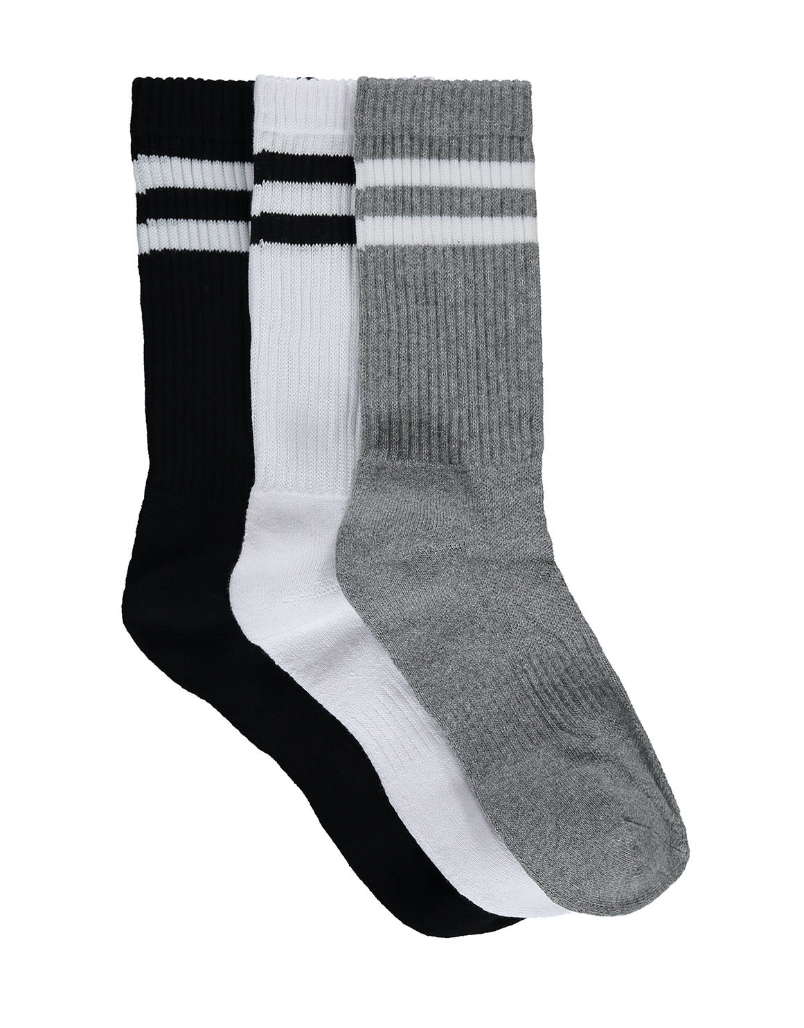 Sporty Striped Cotton Rich Socks 3 Pack | Woolworths.co.za