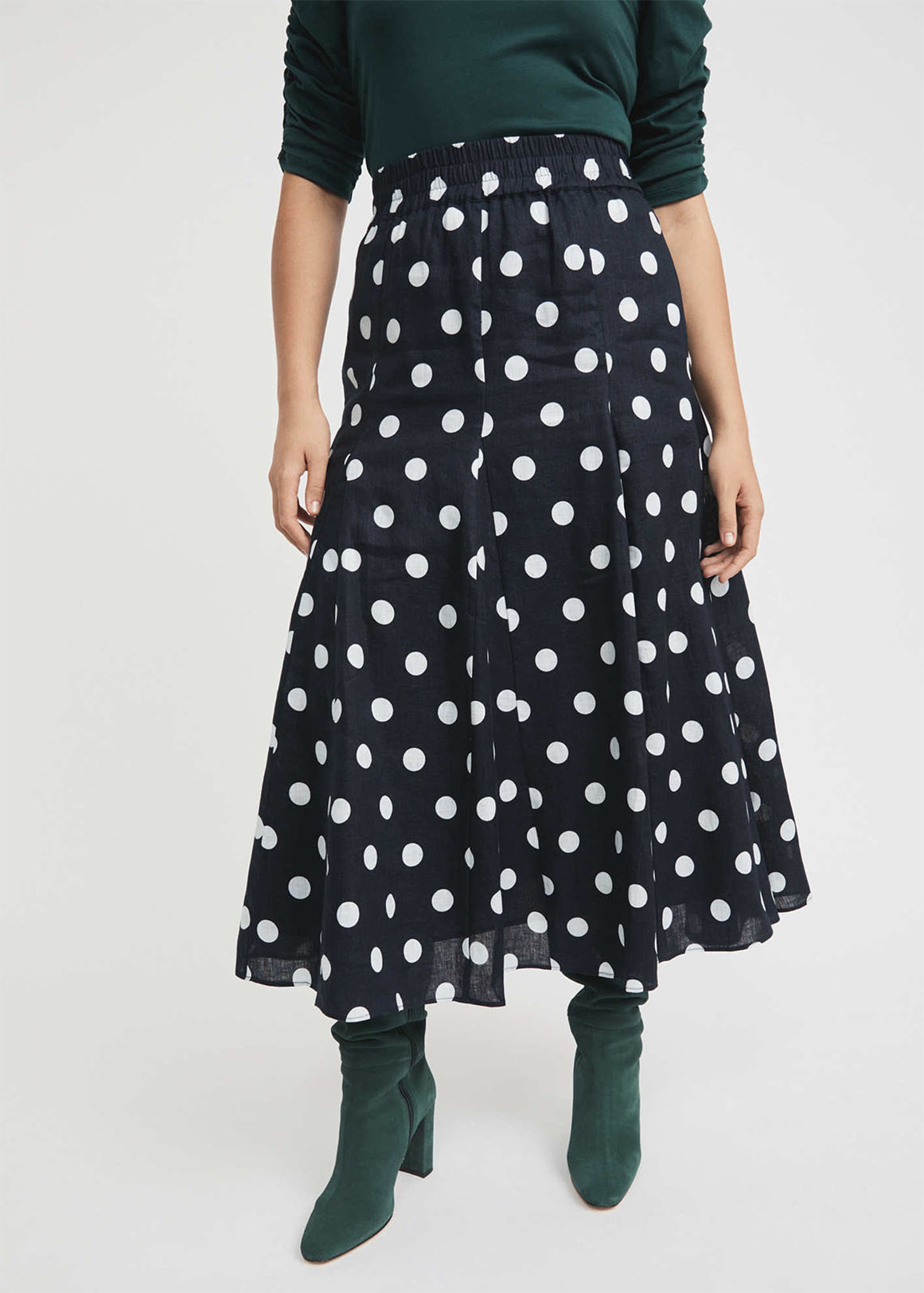 Spot Print Godet Skirt | Woolworths.co.za
