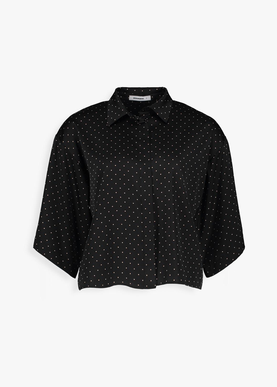 Spot Satin Boxy Shirt