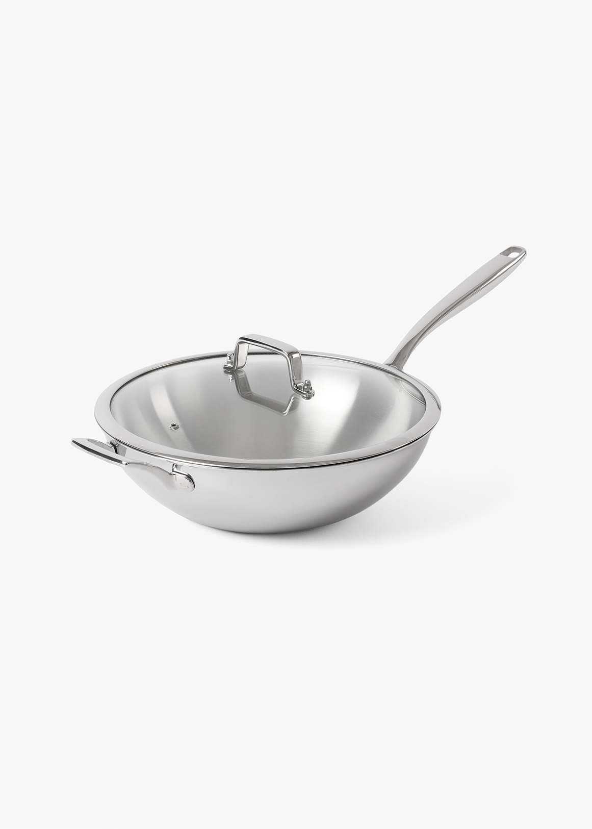 Stainless Steel Wok Dome with Glass Lid-long & Handle Lid 32cm x 9cm