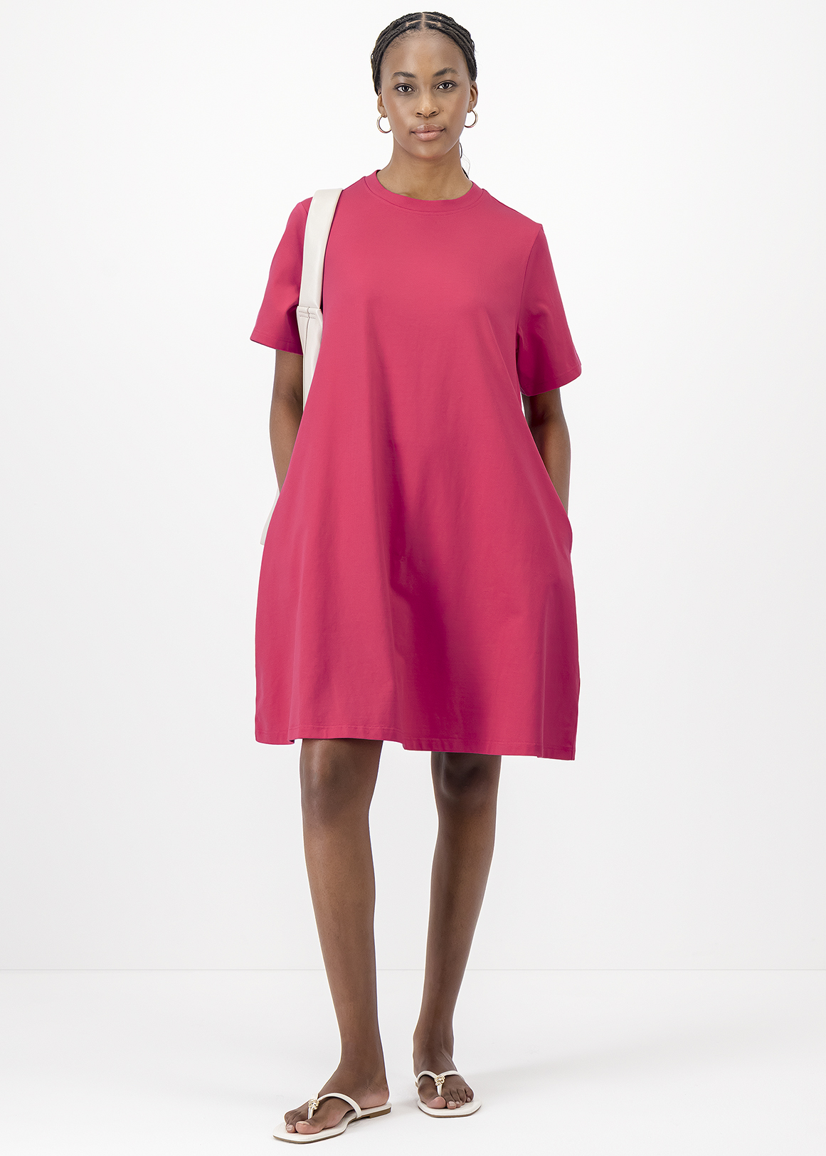 StayNew A-line Knit Cotton T-shirt Dress