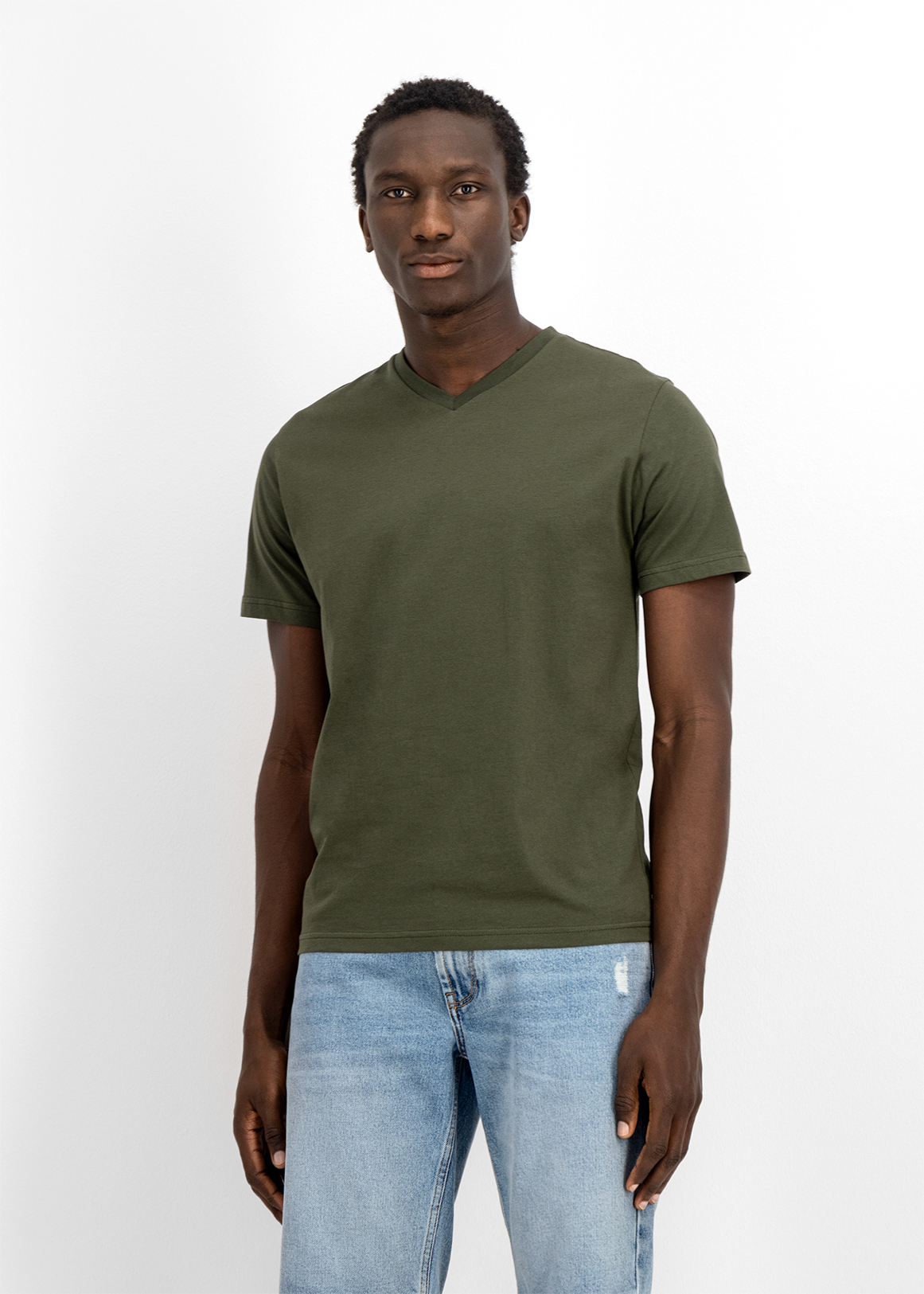 StayNew Slim Fit V-neck Cotton T-shirt | Woolworths.co.za
