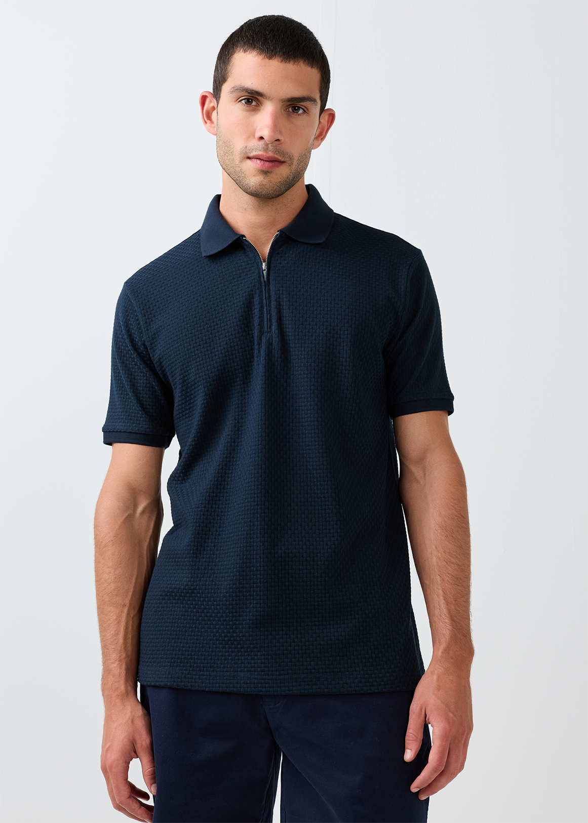 StayNew Zip-up Regular Fit Textured Golfer