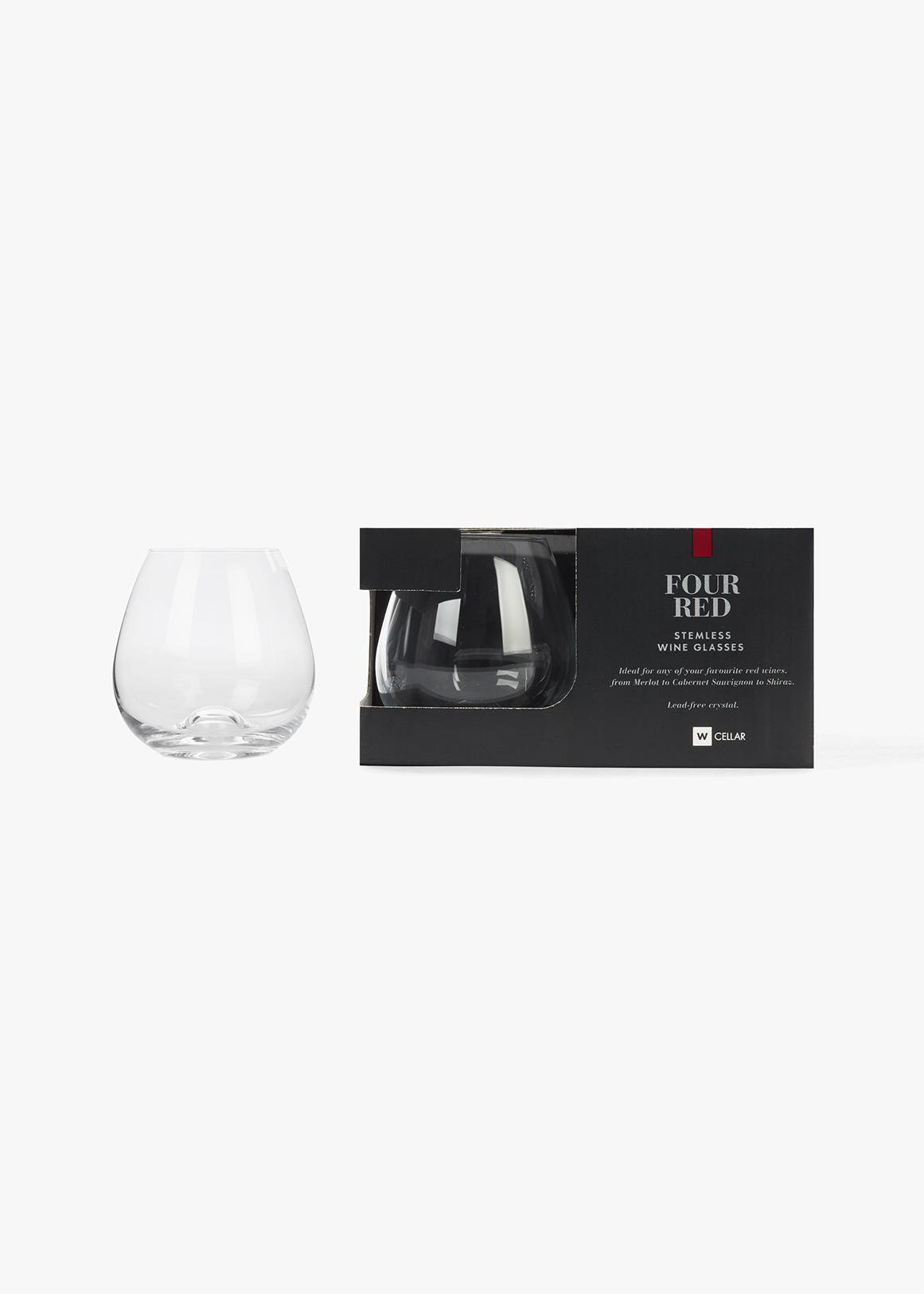 Stemless Red Wine Glasses 4 Pack