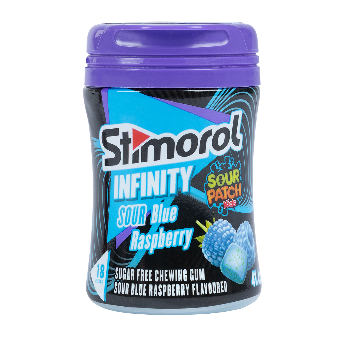 Timorol Infinity Stimorol Infinity Sour Blue Raspberry Sugar Free Gum 18 pcs ...