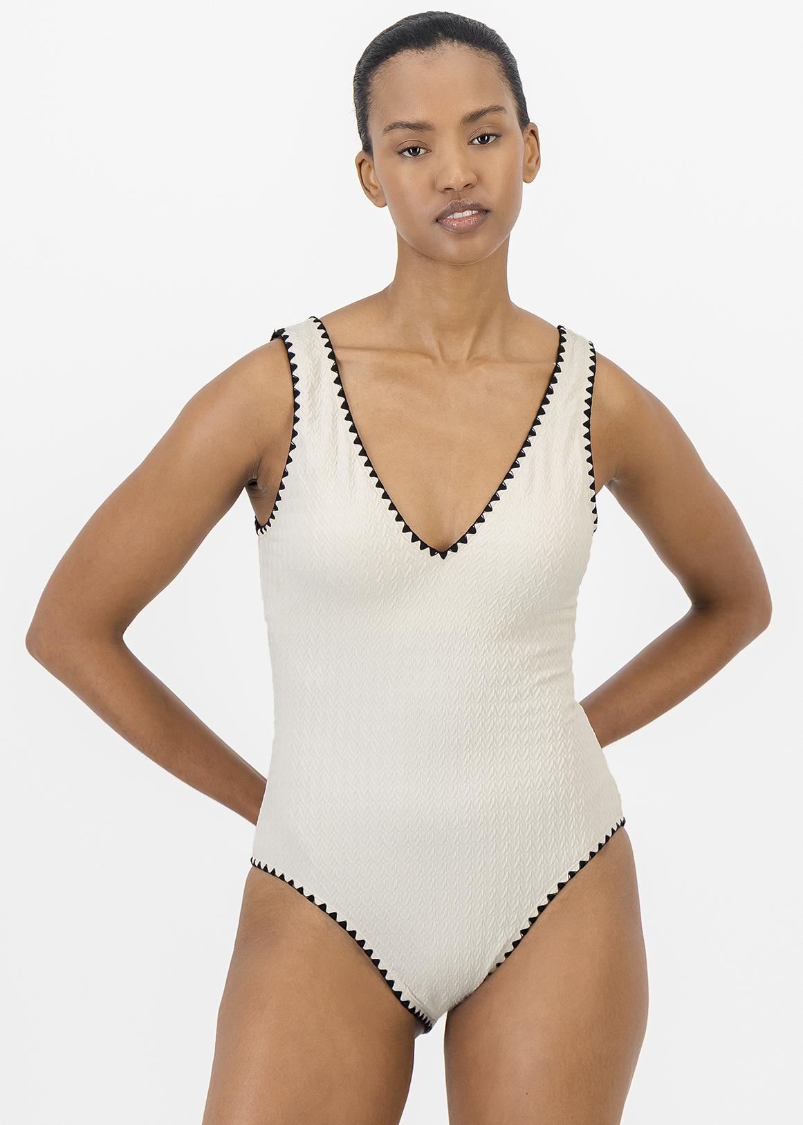 Stitch V-neck Swimsuit