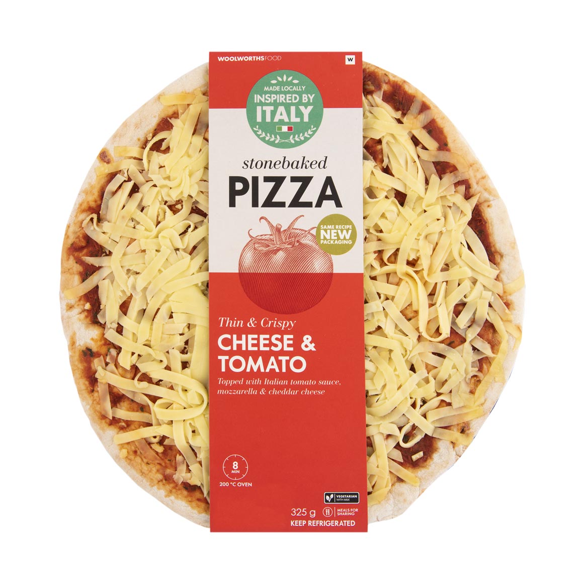 Stonebaked Cheese & Tomato Pizza 325 g | Woolworths.co.za