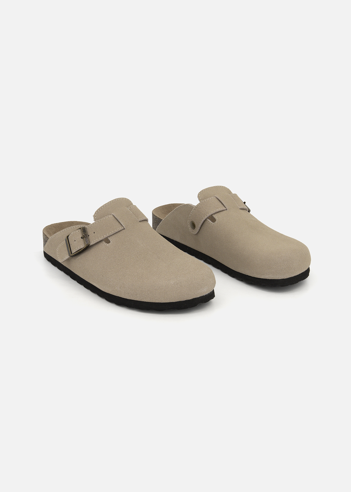 Strap Detail Suede Mules