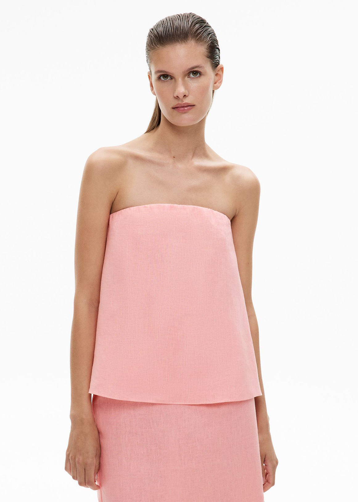 Strapless Linen Top