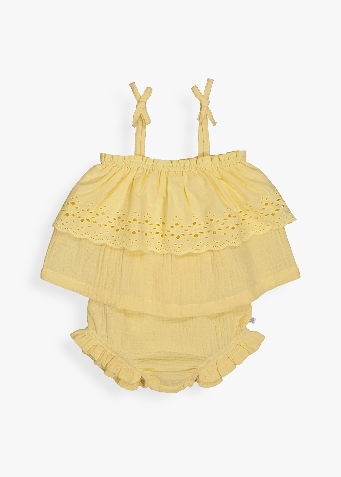 Strappy Anglaise Top & Bloomers Set