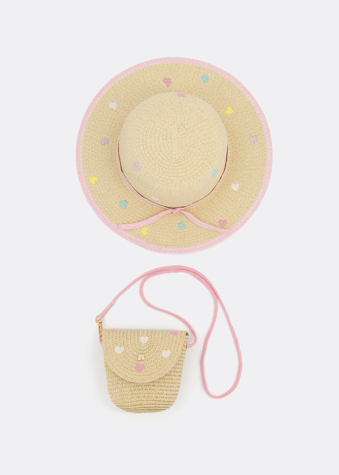 Straw Hat & Bag Set