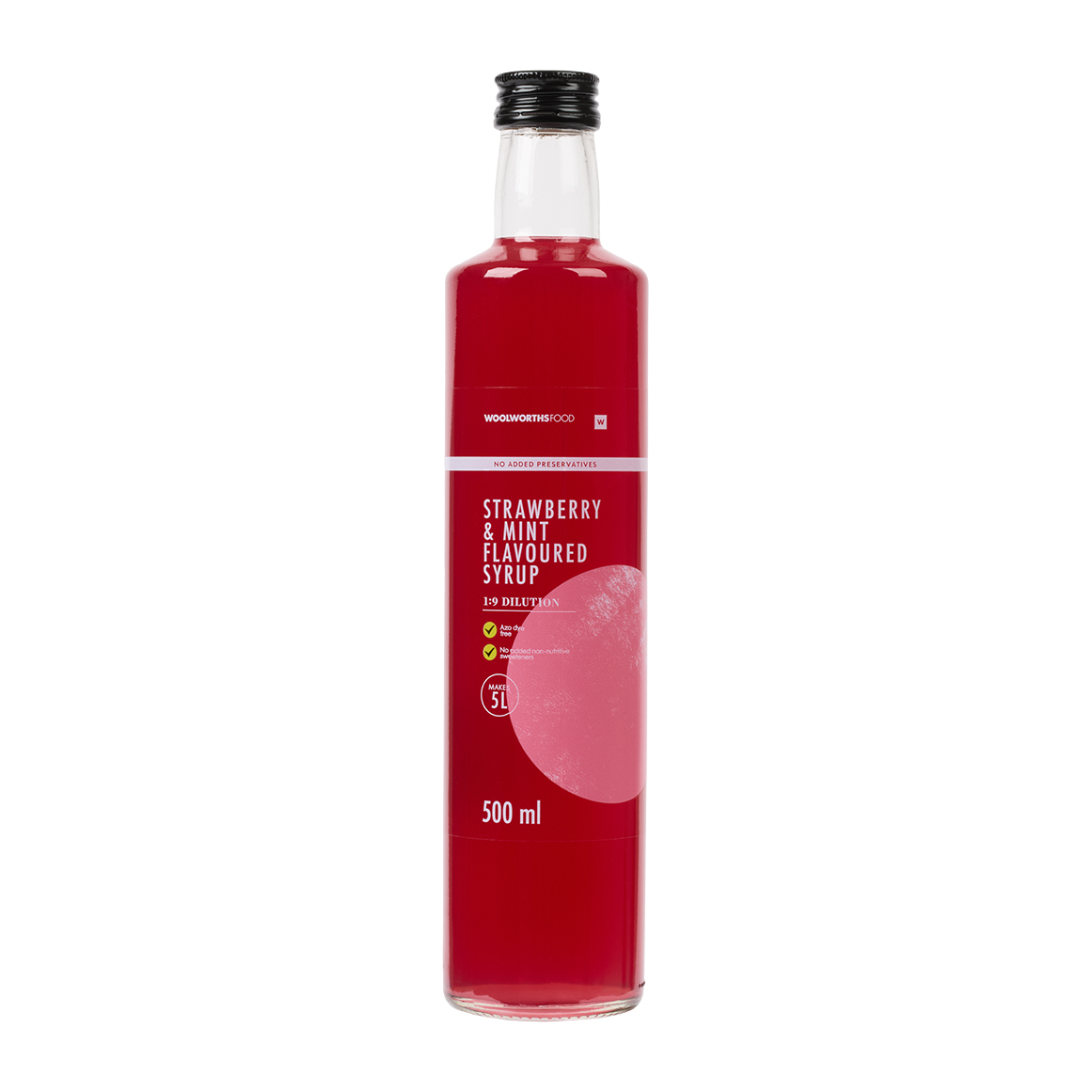 Strawberry and Mint Flavoured Syrup 500 ml