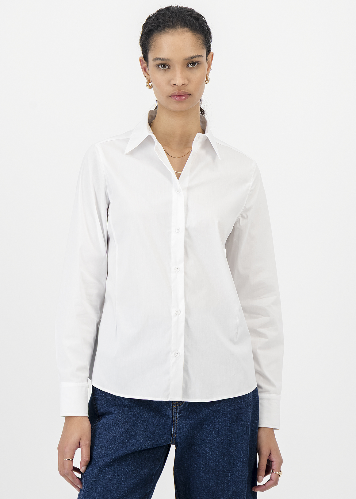 Stretch Cotton Blend Shirt