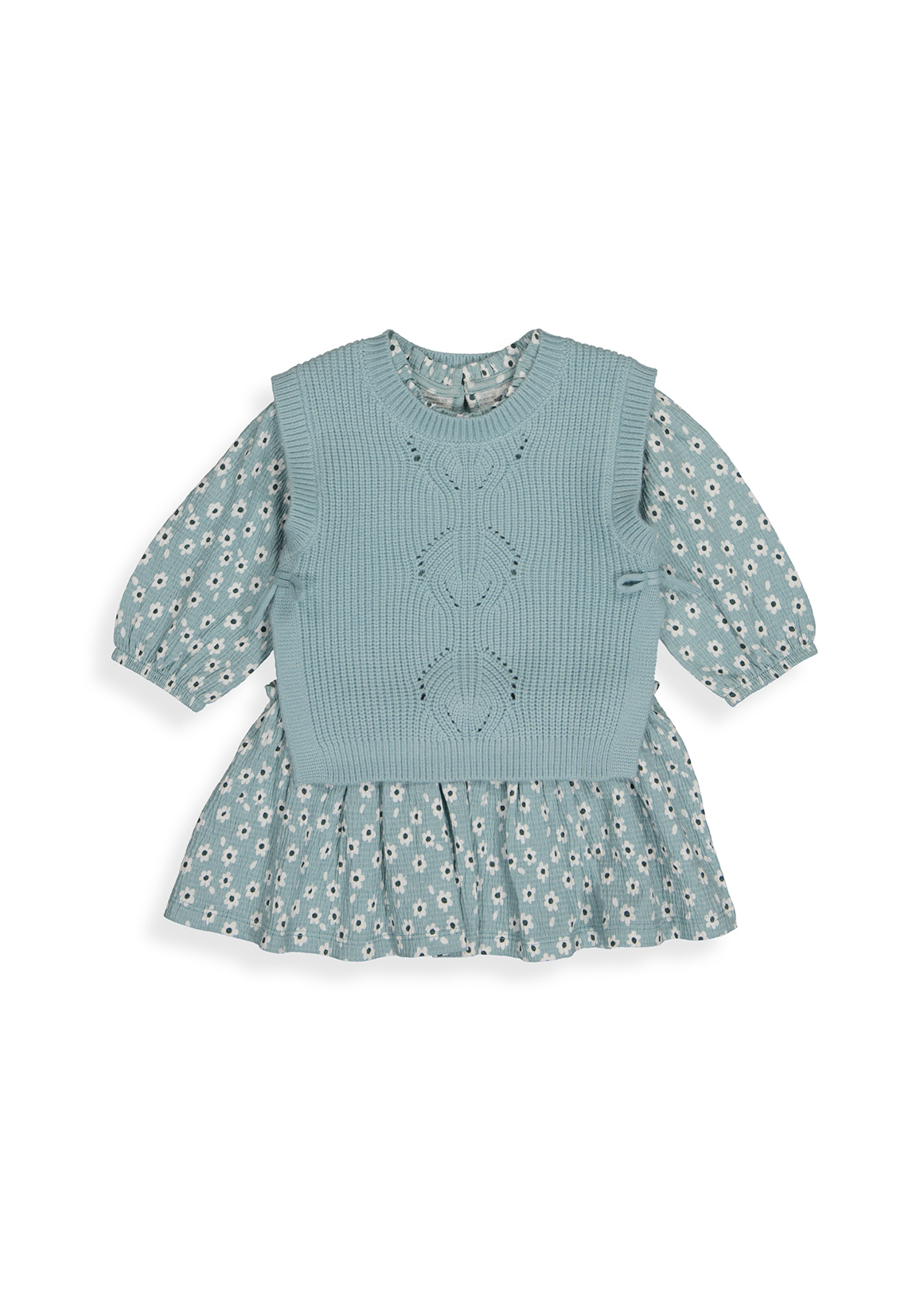 Stretch Cotton Combo Dress