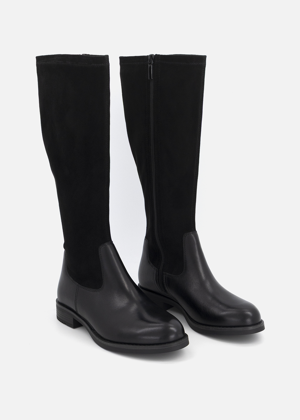 Stretch Leather Boots
