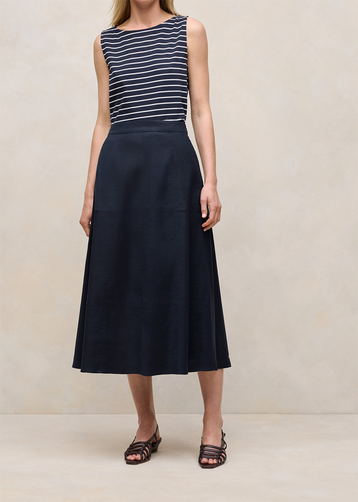 Stretch Linen Skirt