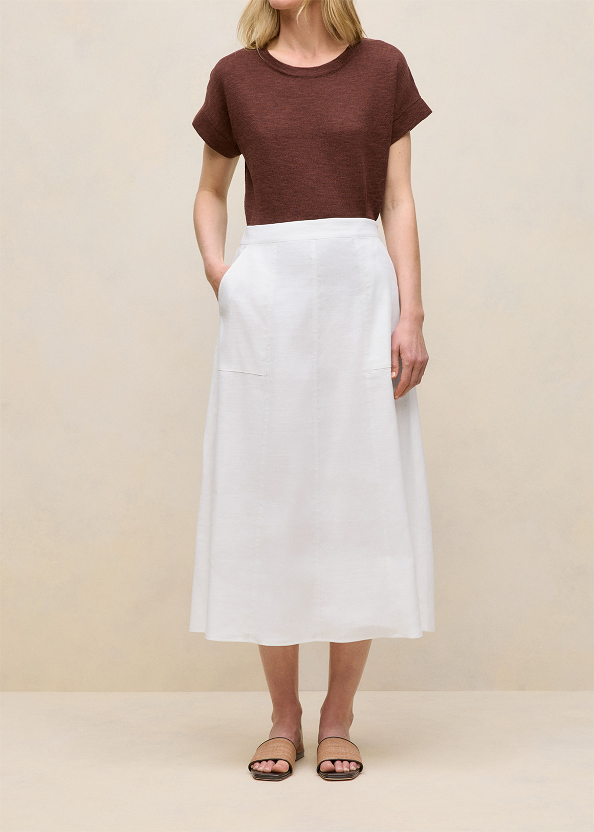 Stretch Linen Skirt