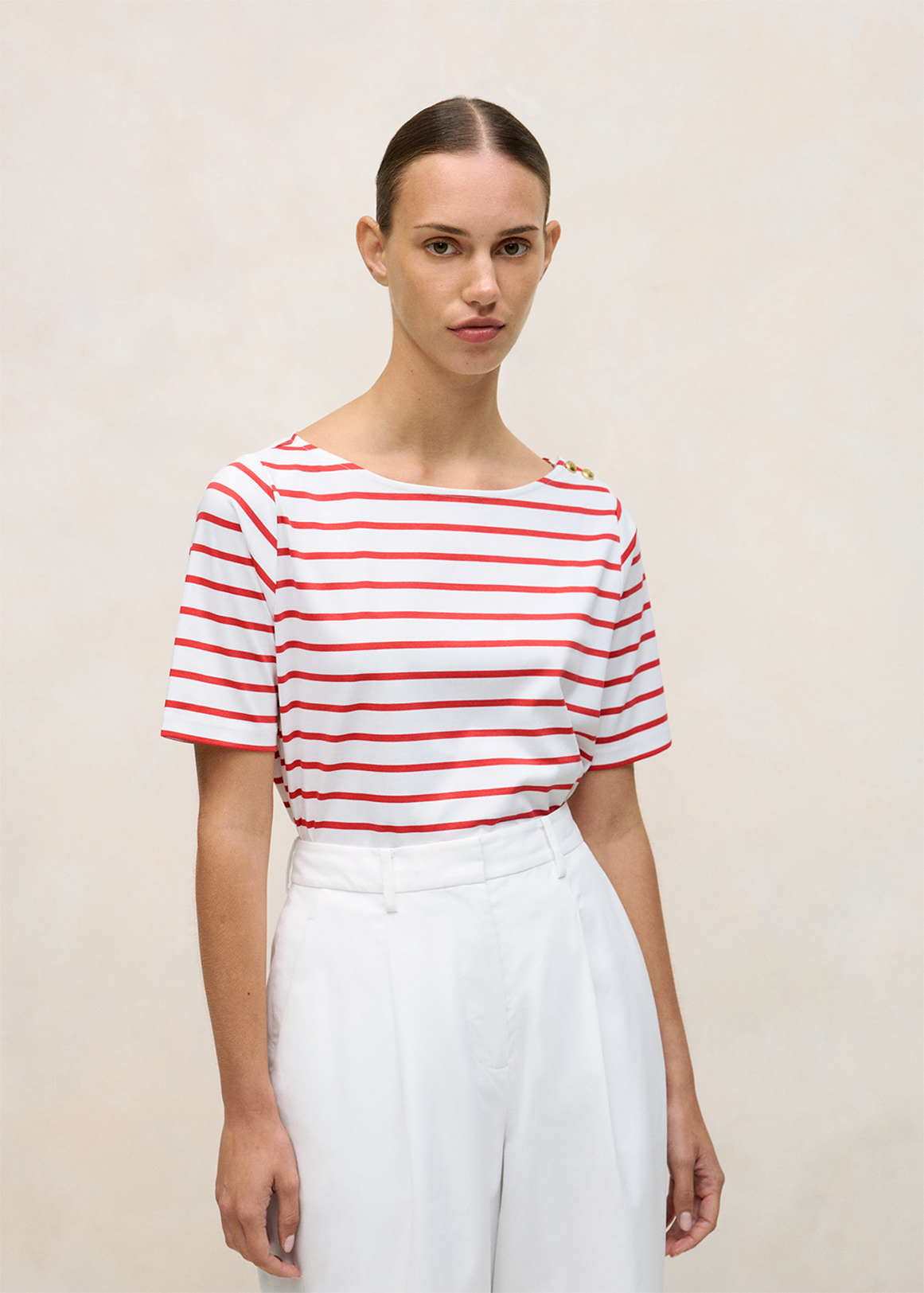 Stripe Boat Neck Tee