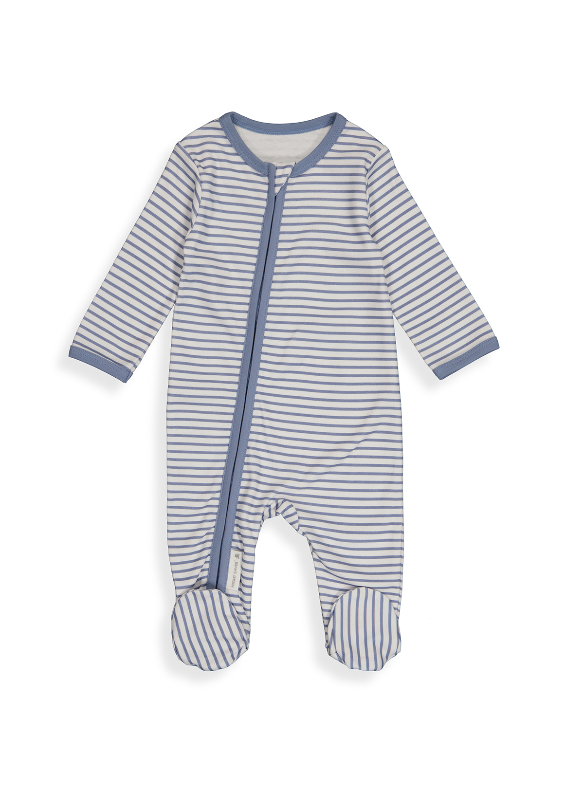 Stripe Organic Cotton Zip Sleepsuit