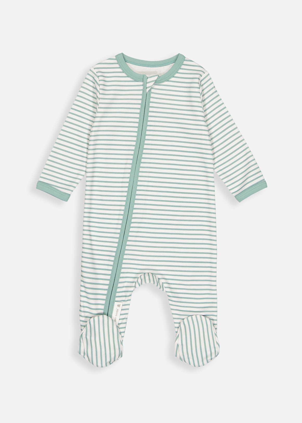 Stripe Organic Cotton Zip Sleepsuit
