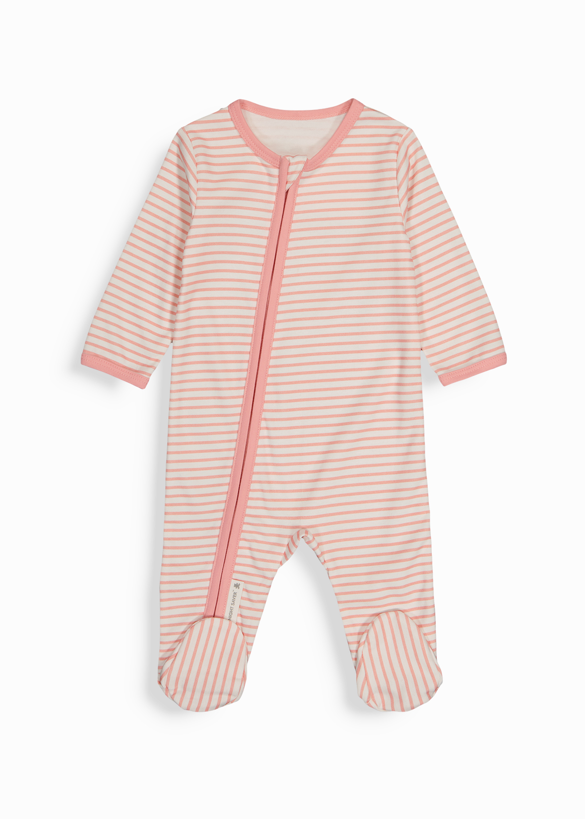 Stripe Organic Cotton Zip Sleepsuit
