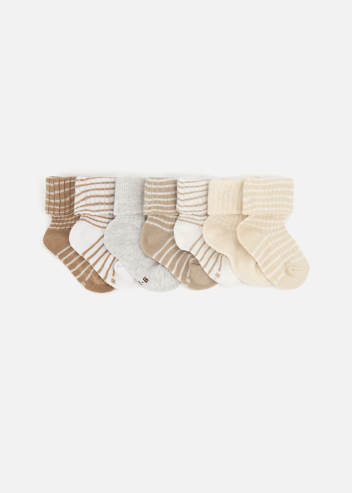 Stripe Ribbed Cotton Rich Socks 7 Pack