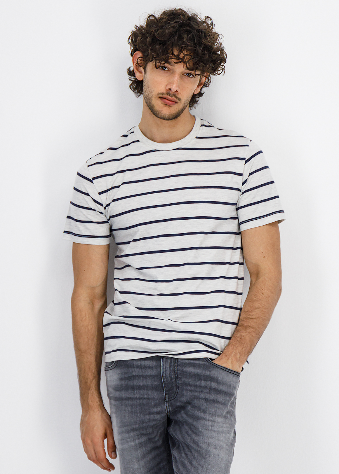 Stripe Slim Fit Cotton T-shirt | Woolworths.co.za