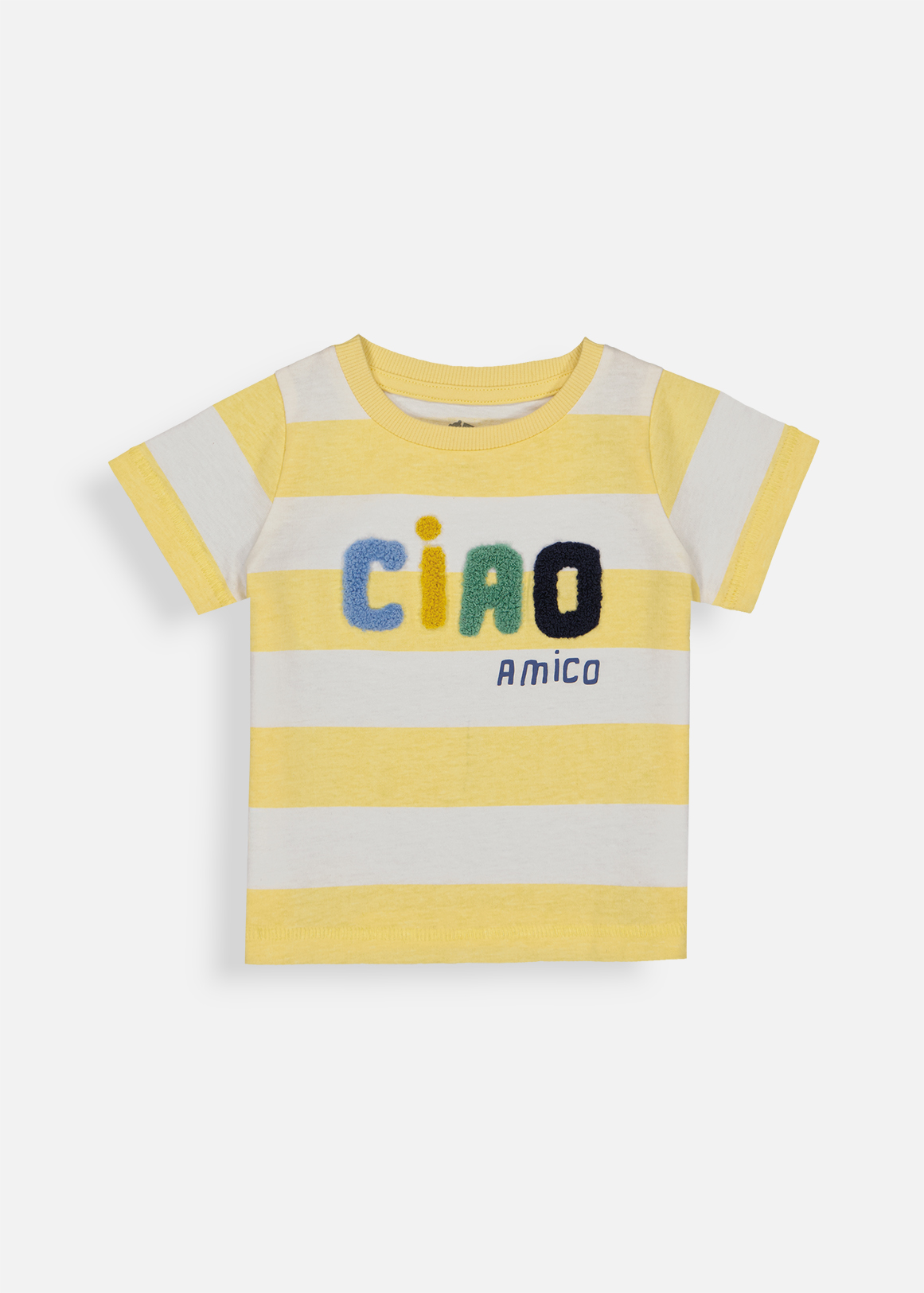 Stripe Towelling Cotton T-shirt