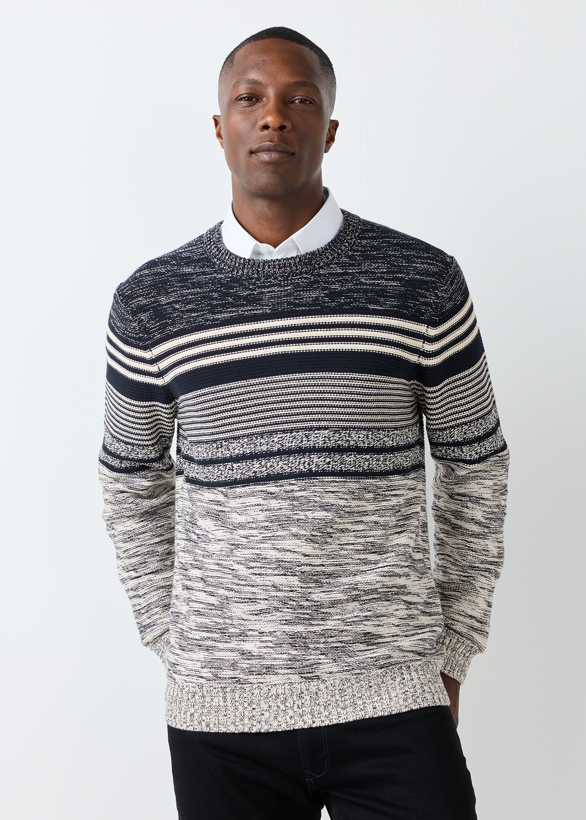 Striped Cotton Knit Pullover