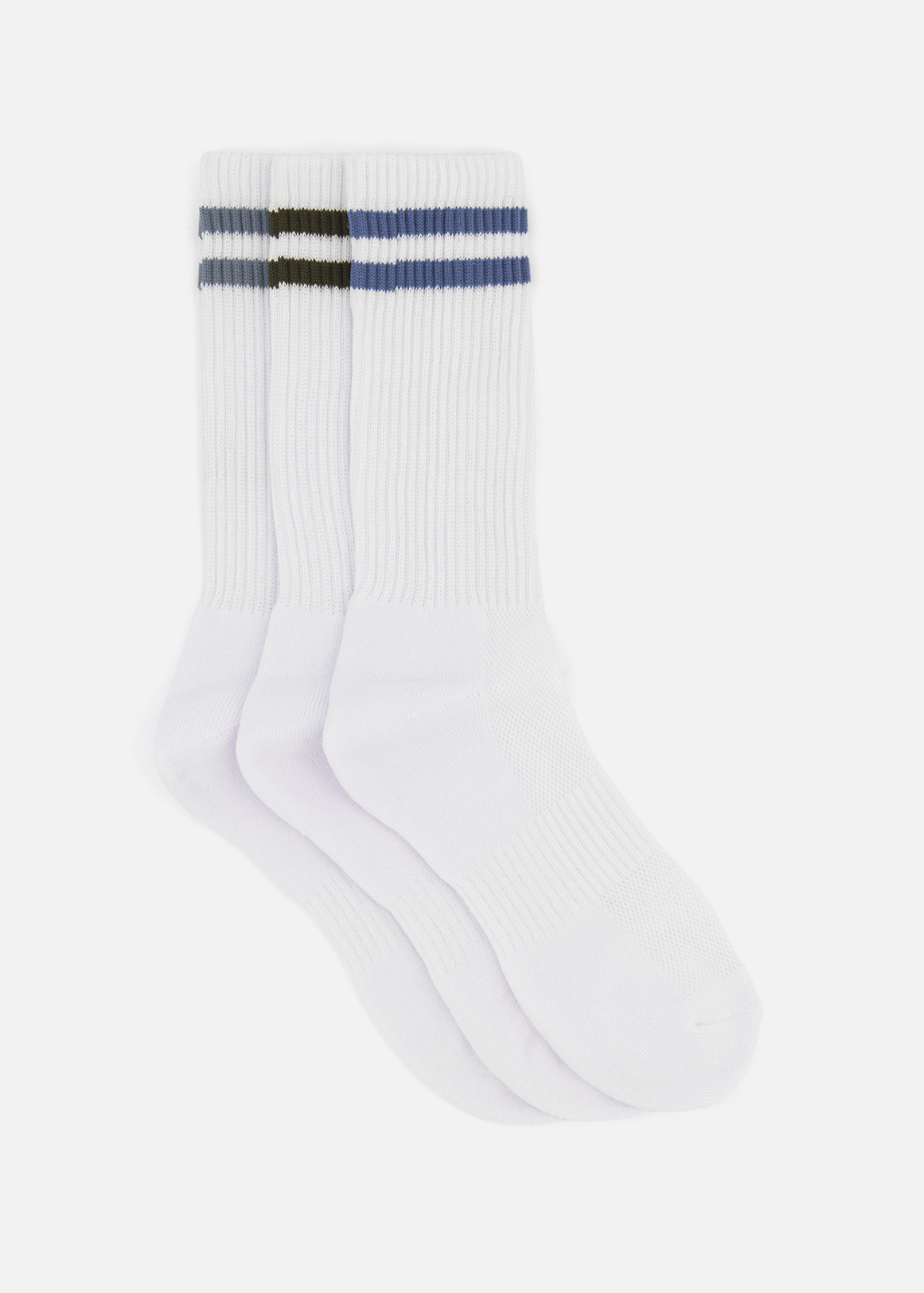 Striped Cotton Rich Tennis Socks 3 Pack