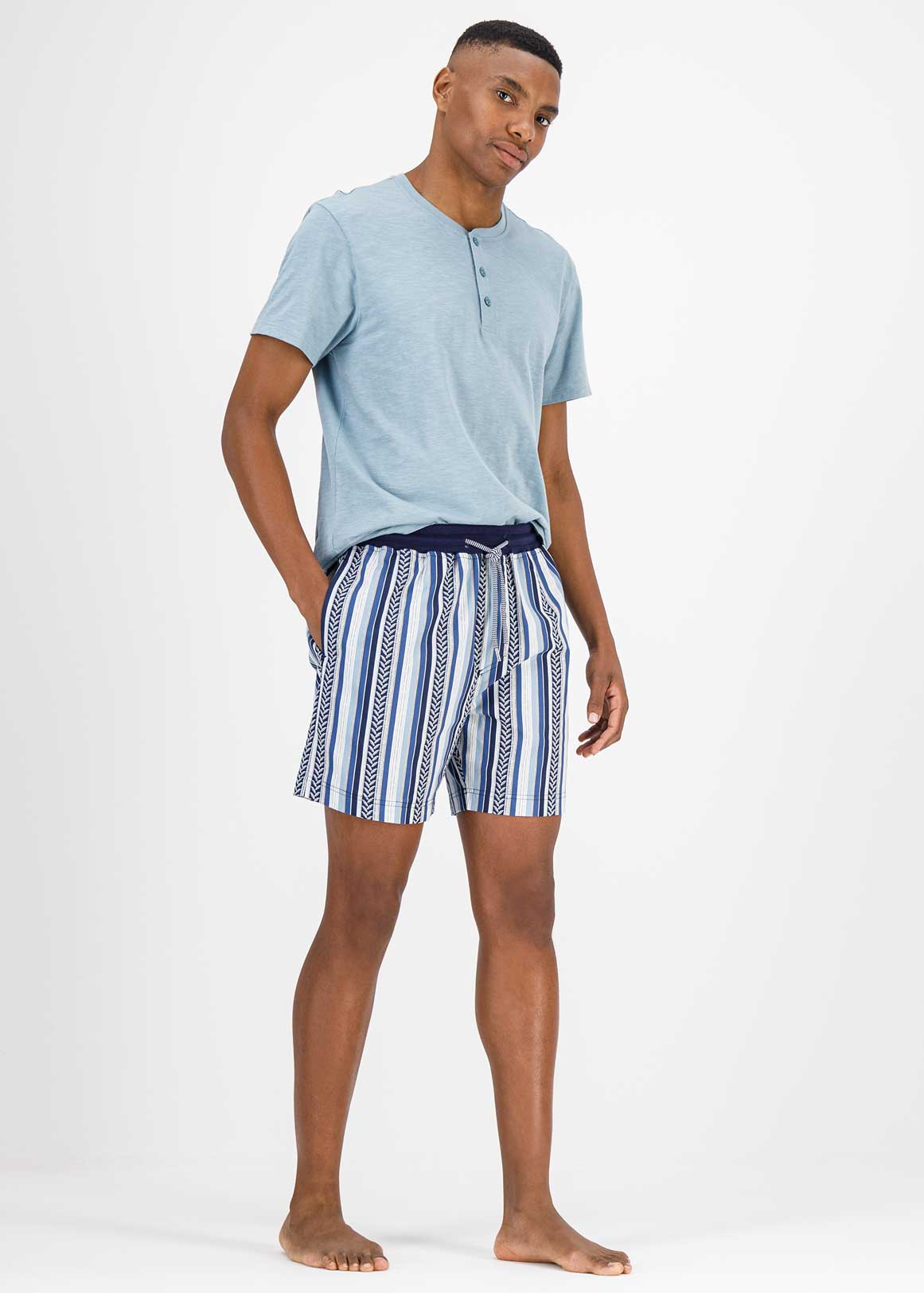 Striped Cotton Sleep Shorts | Woolworths.co.za