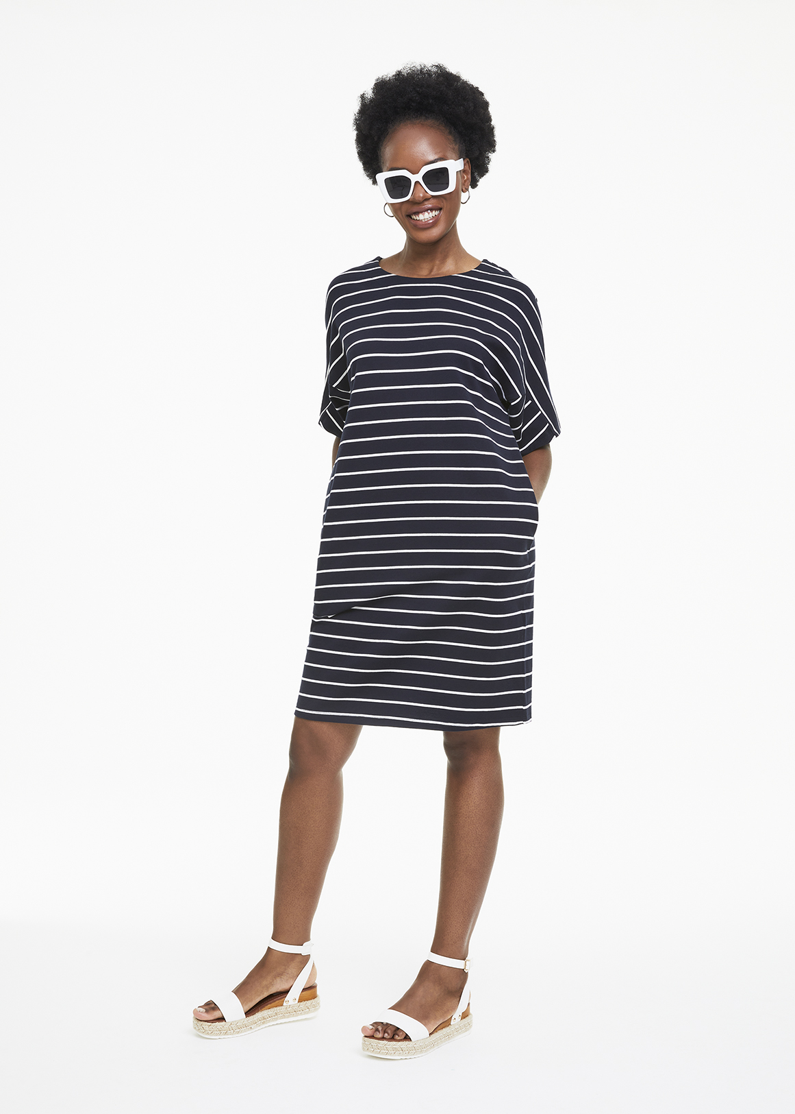 Striped Cotton T-shirt Dress | Woolworths.co.za
