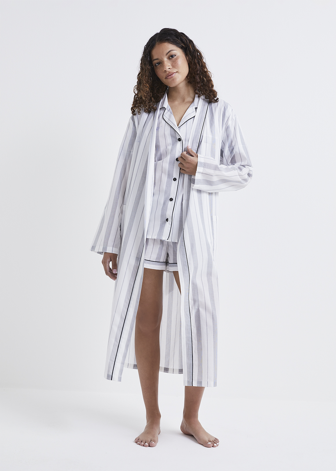 Striped Cotton Voile Gown | Woolworths.co.za