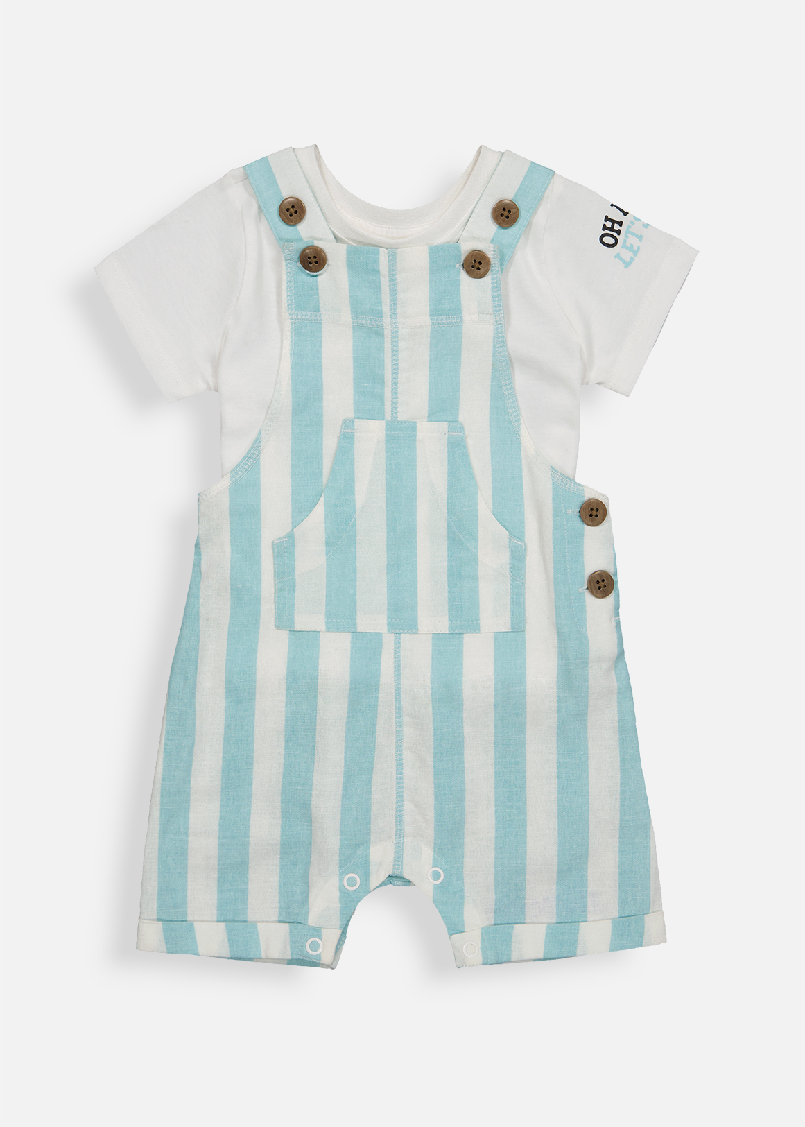 Striped Dungaree & T-shirt Set | Woolworths.co.za