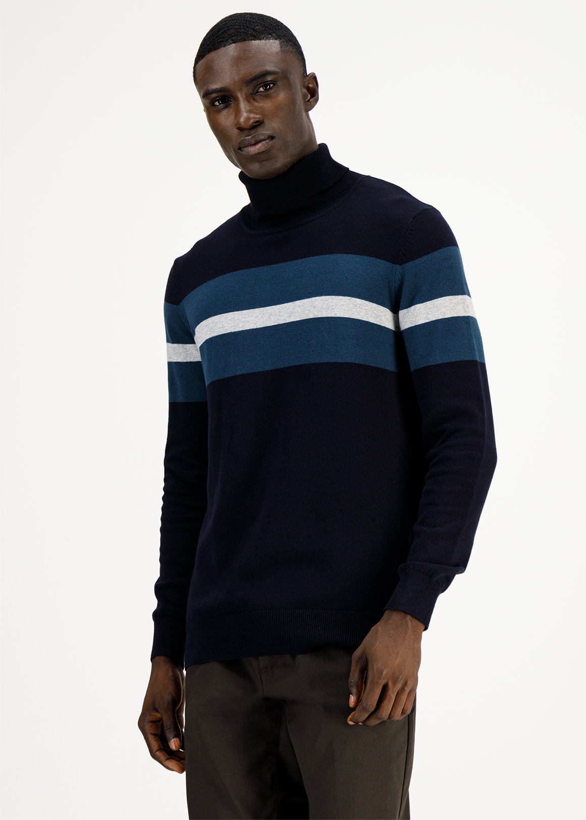 Striped Knit Poloneck | Woolworths.co.za