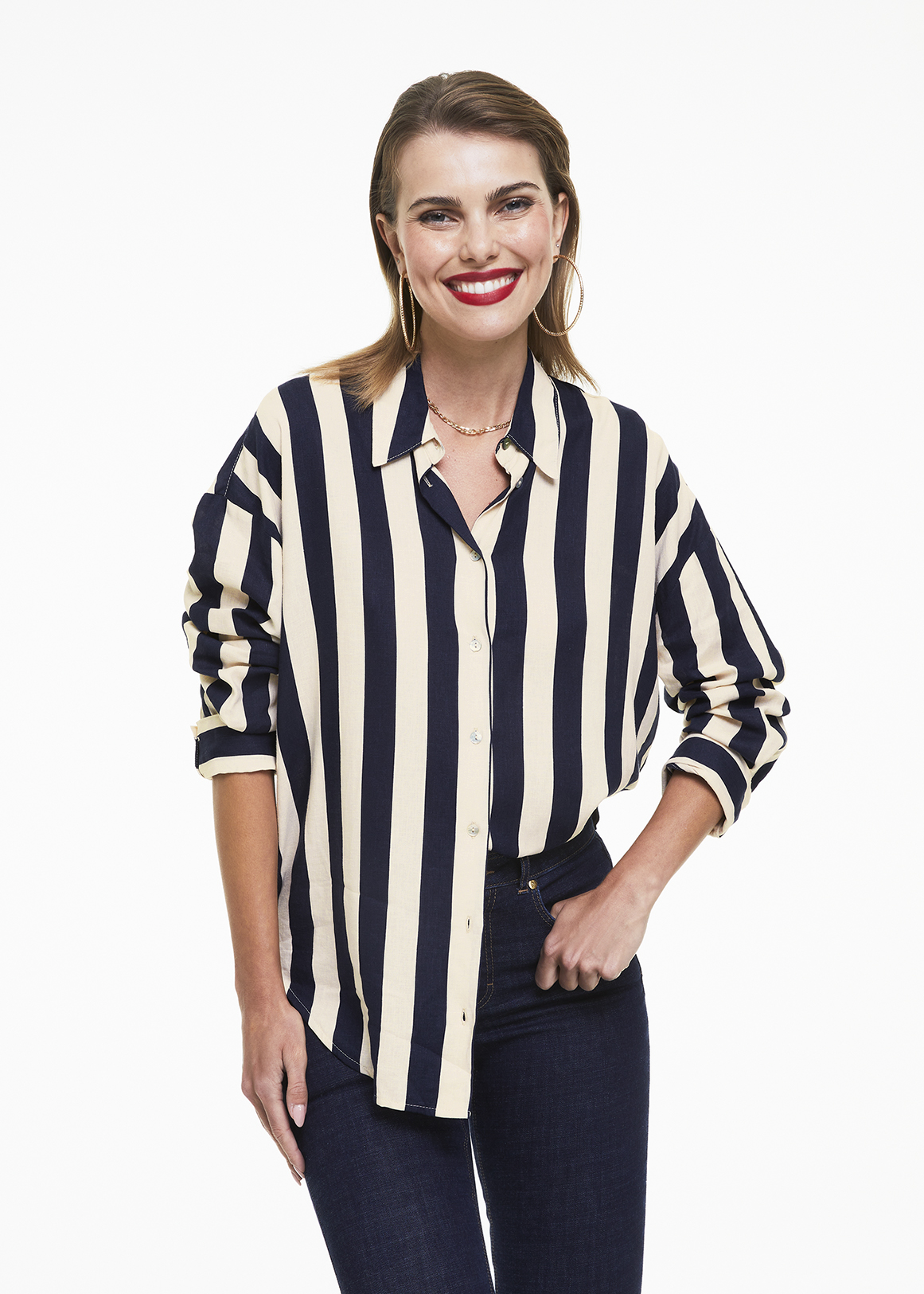 Striped Linen Blend Shirt | Woolworths.co.za