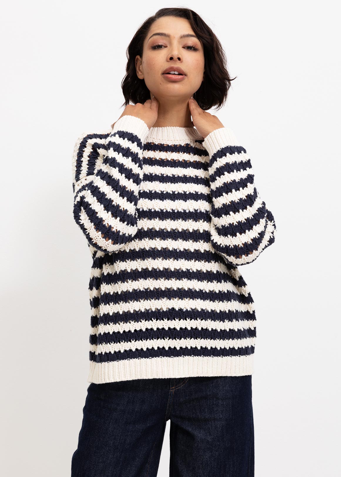 Striped Openwork Jumper | Woolworths.co.za