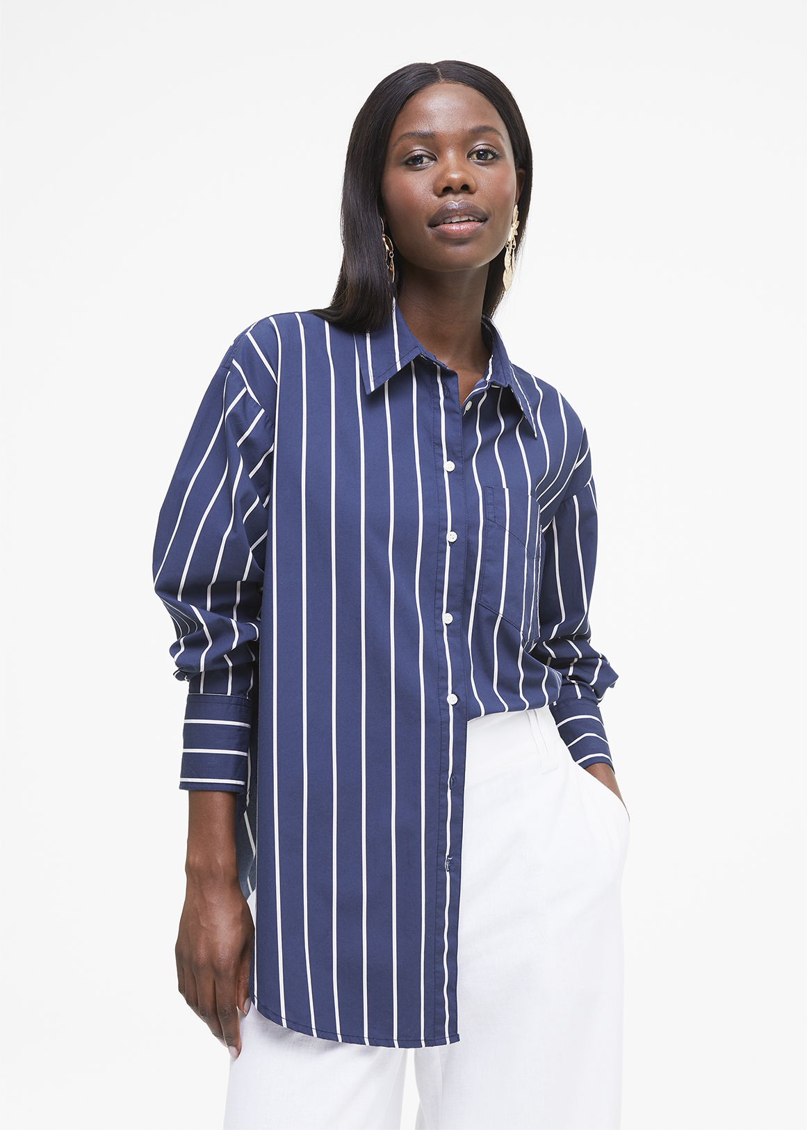 Striped Poplin Shirt | Woolworths.co.za
