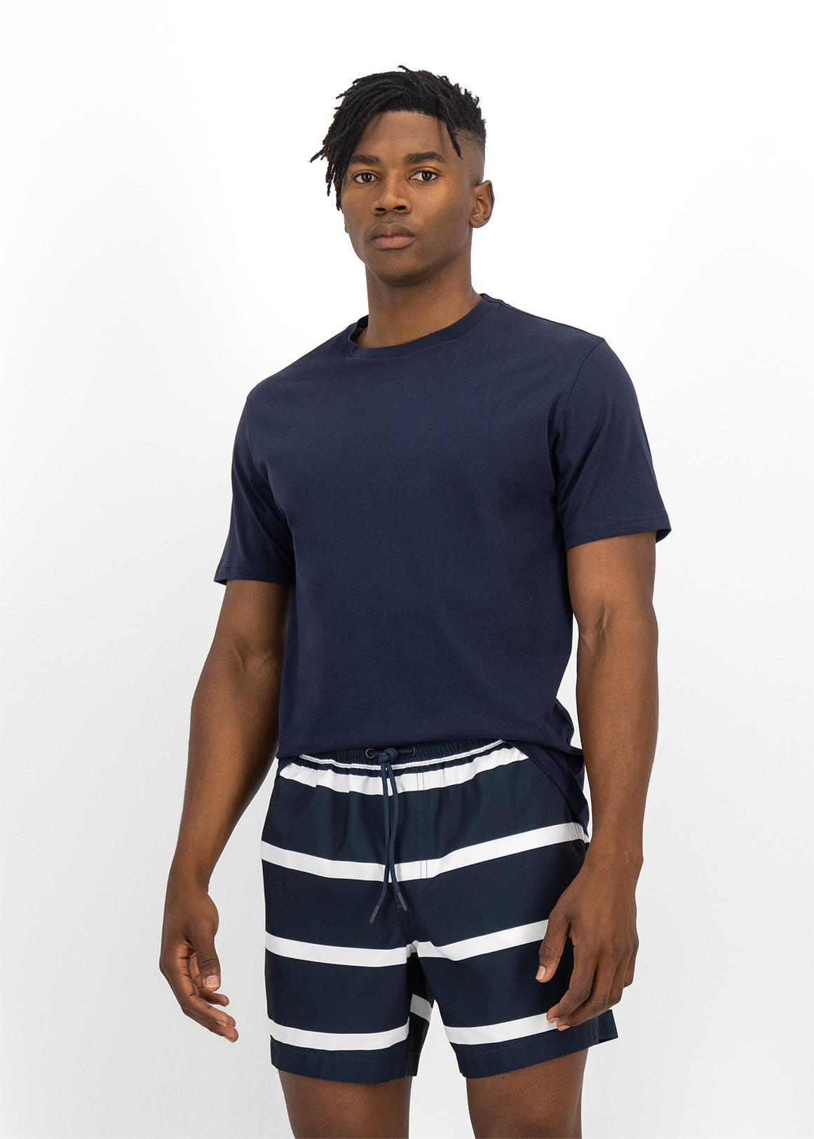 Striped Slim Fit Mid Length Swim Shorts | Woolworths.co.za