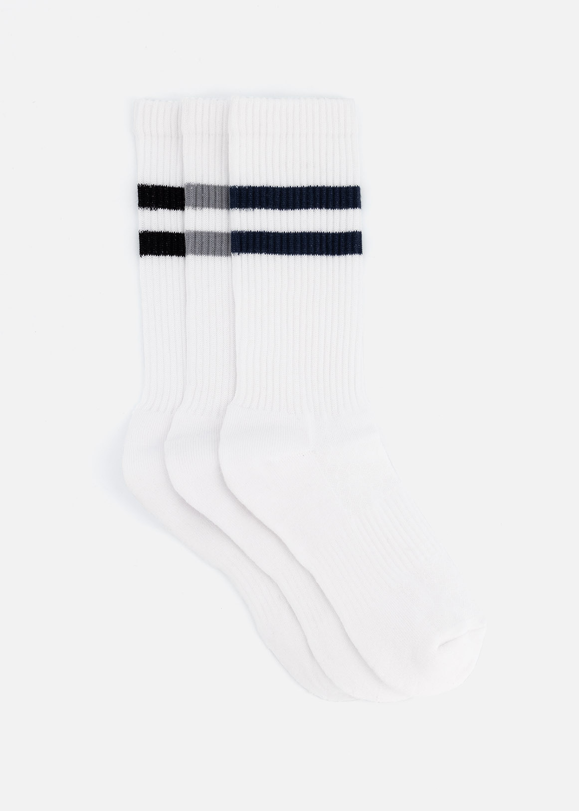 Striped Sport Cotton Rich Tennis Socks 3 Pack | Woolworths.co.za