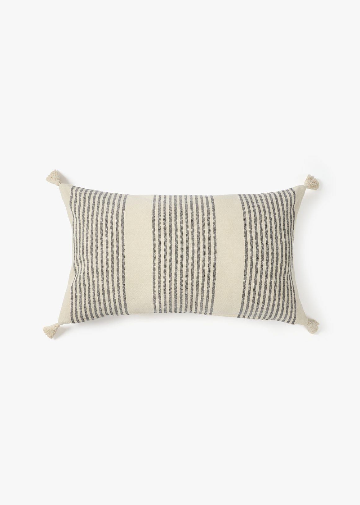 Striped Tassel Scatter Cushion 70x40 cm