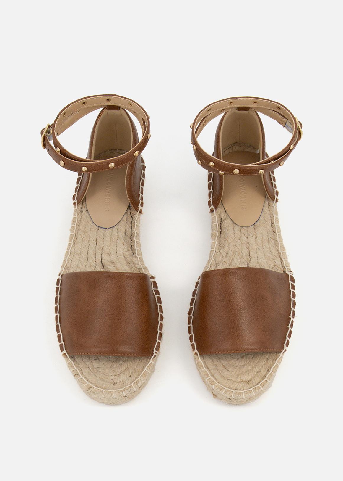 Studded Ankle Strap Espadrilles - Main Image