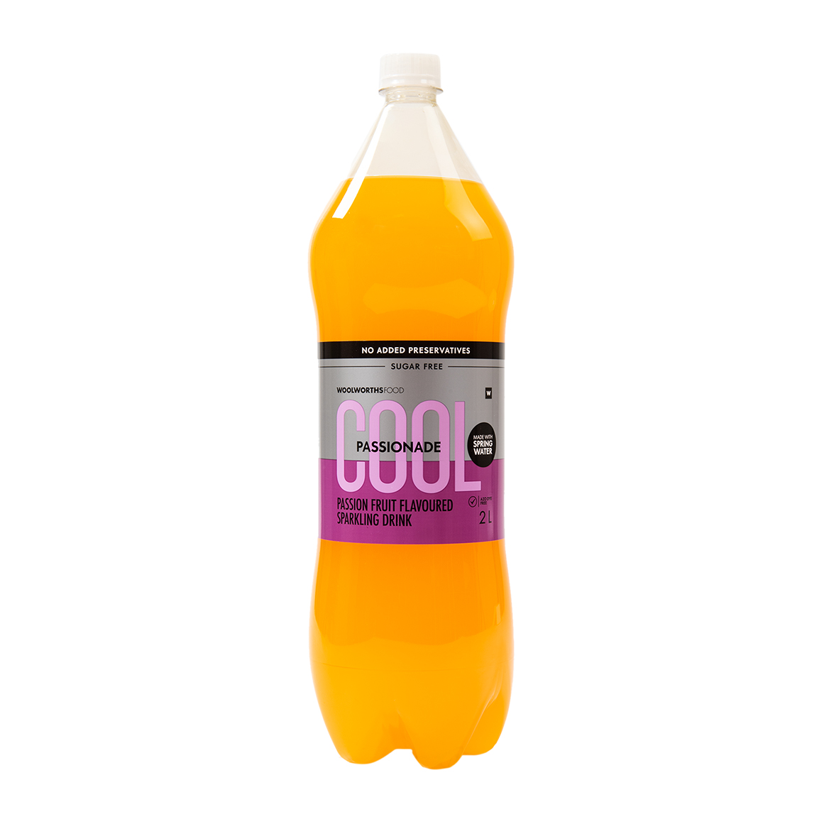 Sugar Free Passion Fruit Flavoured Sparkling Drink 2 L