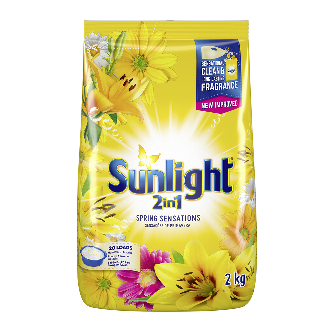 Sunlight 2in1 Spring Sensations Hand Washing Powder 2 kg