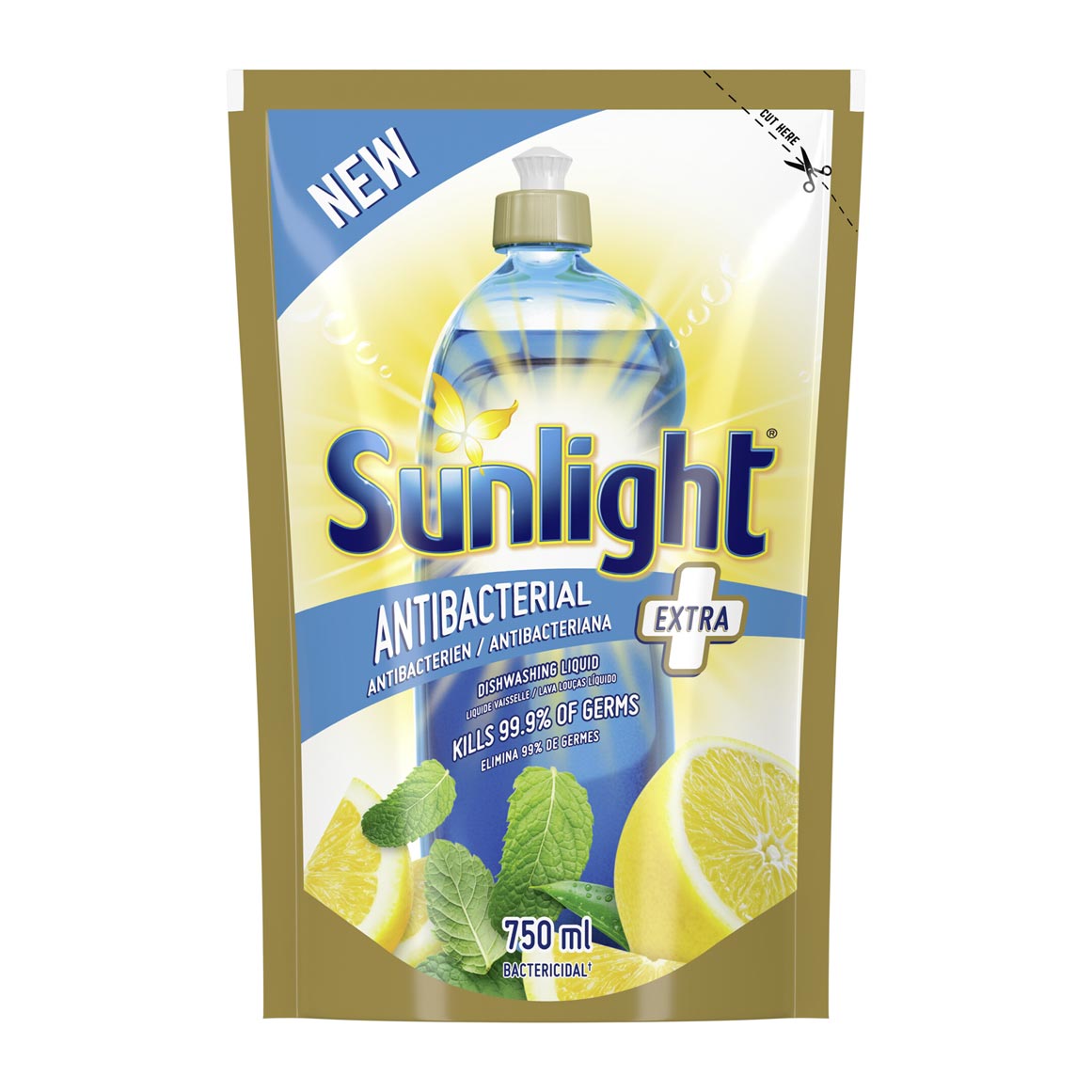 Sunlight Extra Sunlight Extra Anti-Bacterial Dishwashing Liquid Refill 750 ml ...