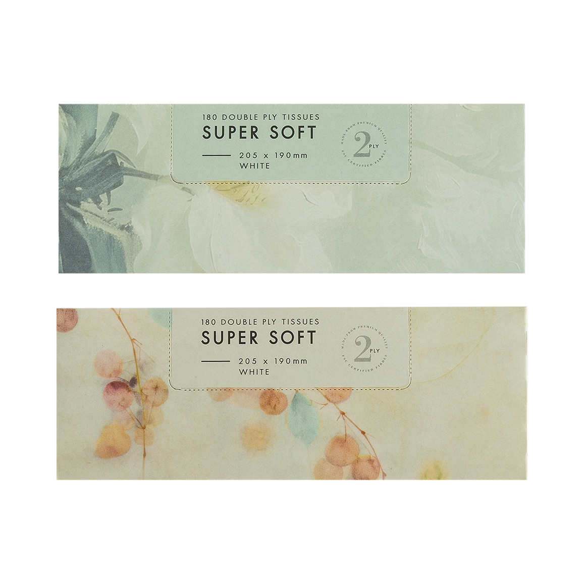 Super Soft Double Ply White Tissues 180 pcs