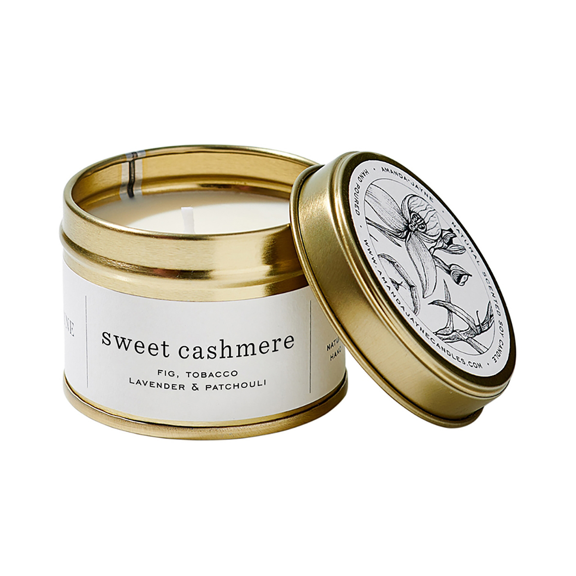 Sweet Cashmere Gold Tin Candle